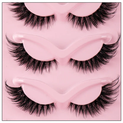 5 Pairs Cat Eye Lashes Fake Eyelashes | Natural Long Manga Winged End Lashes