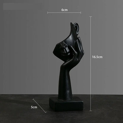 Resin Abstract Mask Statues European Miniature Figurines for Interior Home Office Study Desktop Figure Ornament Decor Gift