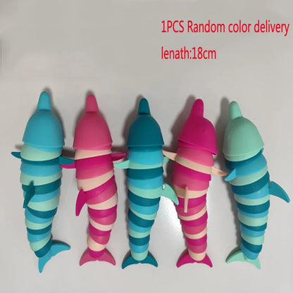 3D Articulated Shark Stress Reliever Hand Toy | Sensory Fidget Toy for Adults and Kids