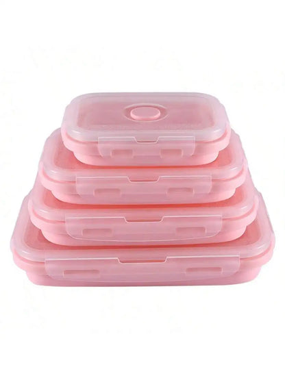Foldable Silicone Lunch Box | Portable Thermal Food Container for Outdoor Picnic