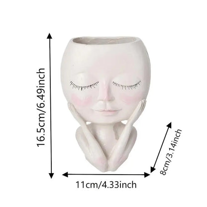 1 Girl Face Vase, Creative Home Decoration, Balcony Living Room Decoration Ornaments, Christmas Gifts, Thanksgiving Gifts