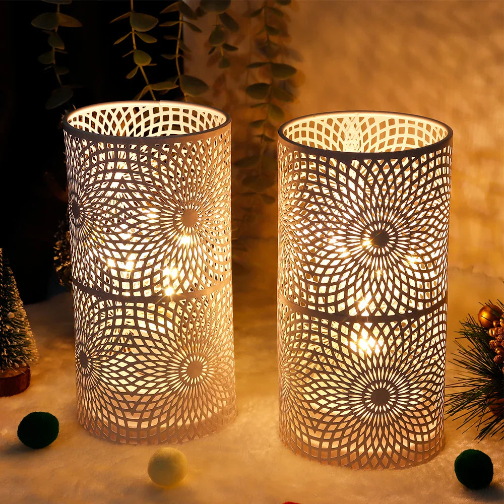 2Pcs Battery LED Table Lamps – Modern Cylinder Cordless Lights for Home & Wedding