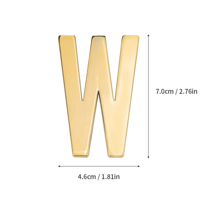 1 pièce en métal auto-adhésive Numéro de maison, lettres de l'alphabet anglais pour plaque de porte d'appartement, autocollants de numéro de boîte aux lettres de table 7*3cm
