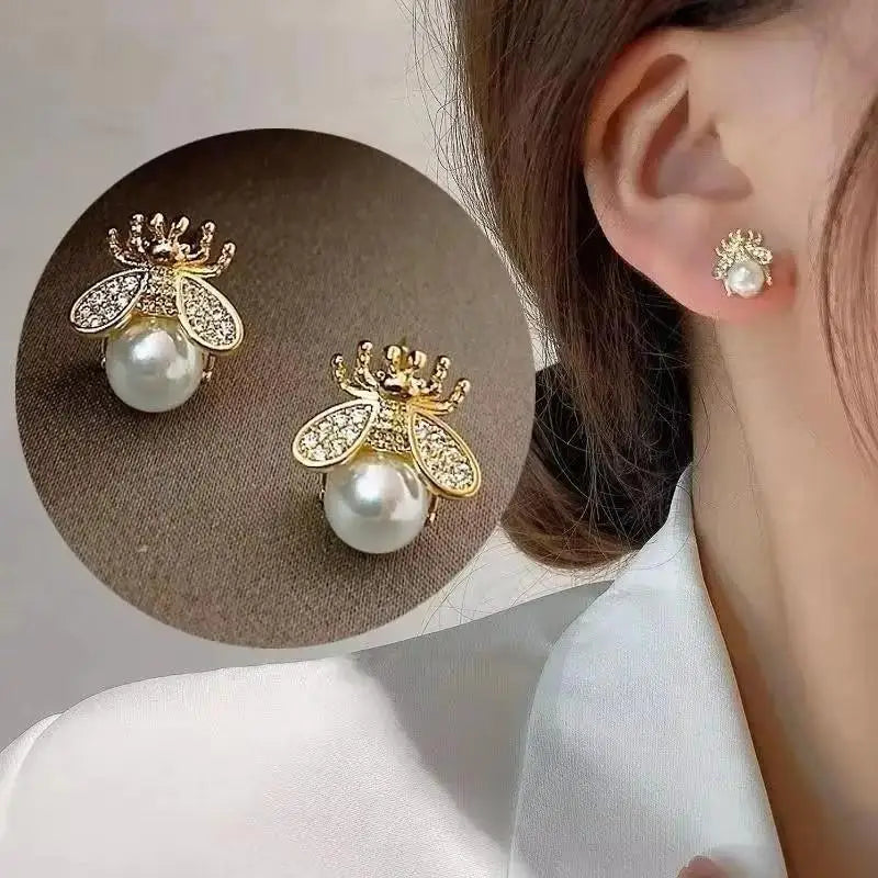 Korean Fashion Seven Star Zircon Earrings | Luxury Crystal Stars Stud Earrings
