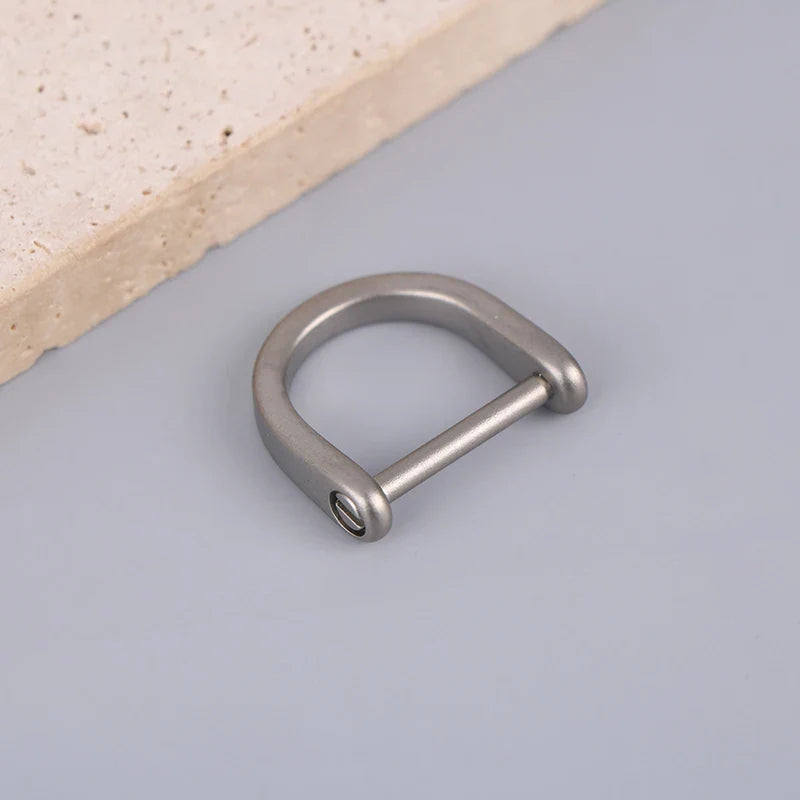 Titanium D Ring Key Shackle | U Shape Horseshoe Key Ring for Car Fob and DIY Leather Key Organizer