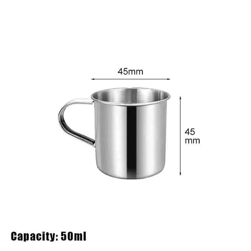 Stainless Steel Coffee Mug | Portable Camping Cup with Handle for Travel and Home