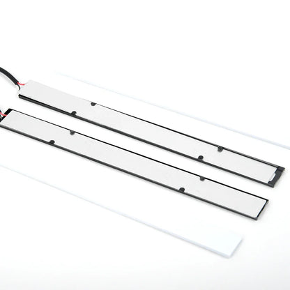 2Pcs 17cm COB Car Fog Light LED Strip Red | Waterproof 12V DRL Driving Lamp