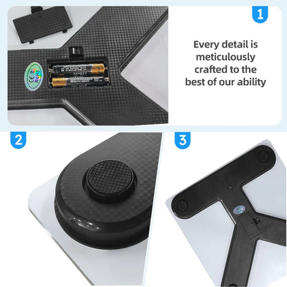 Smart Bluetooth Digital Scale – LED Display with App Sync and Rechargeable Battery