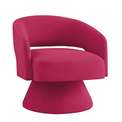360° Comfort Swivel Upholstered Velvet Round Accent Armchair