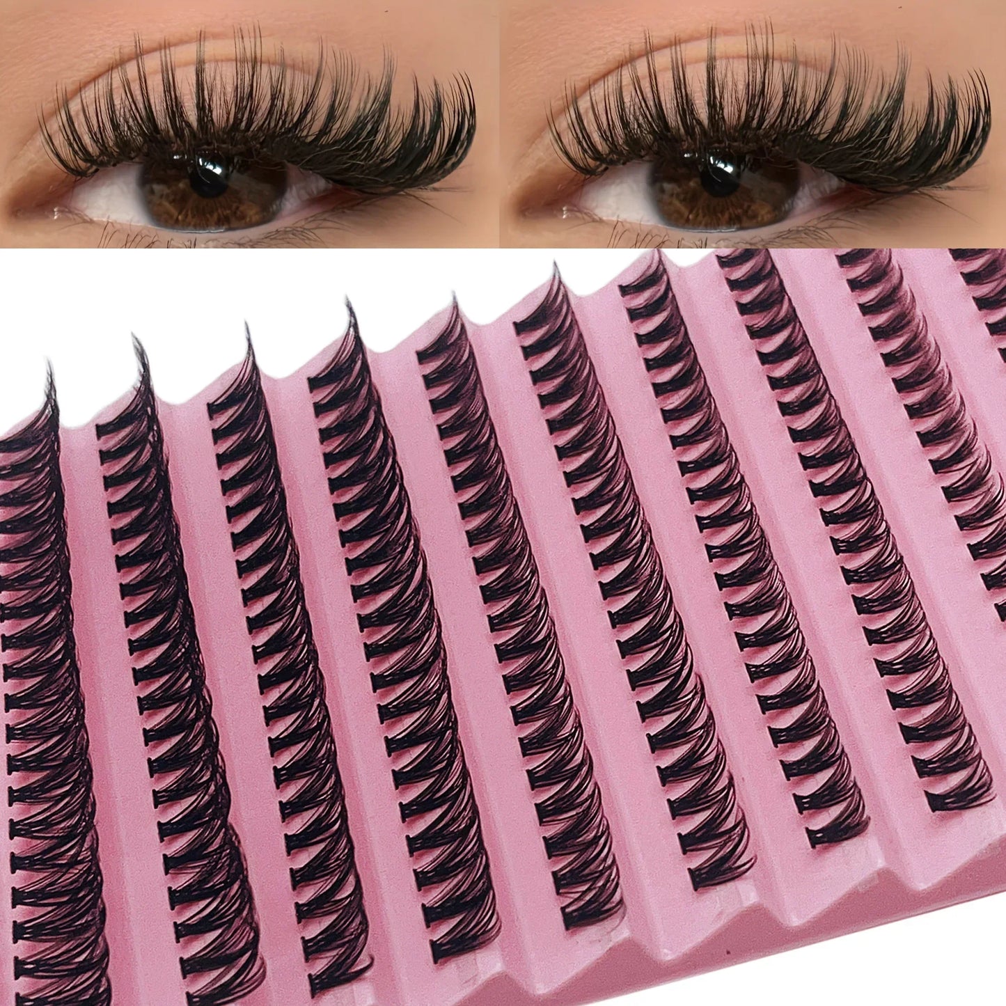 Individual Lashes 8-16mm 200pcs Cluster Lashes | Natural Look Mixed Tray for DIY Eyelash Extension
