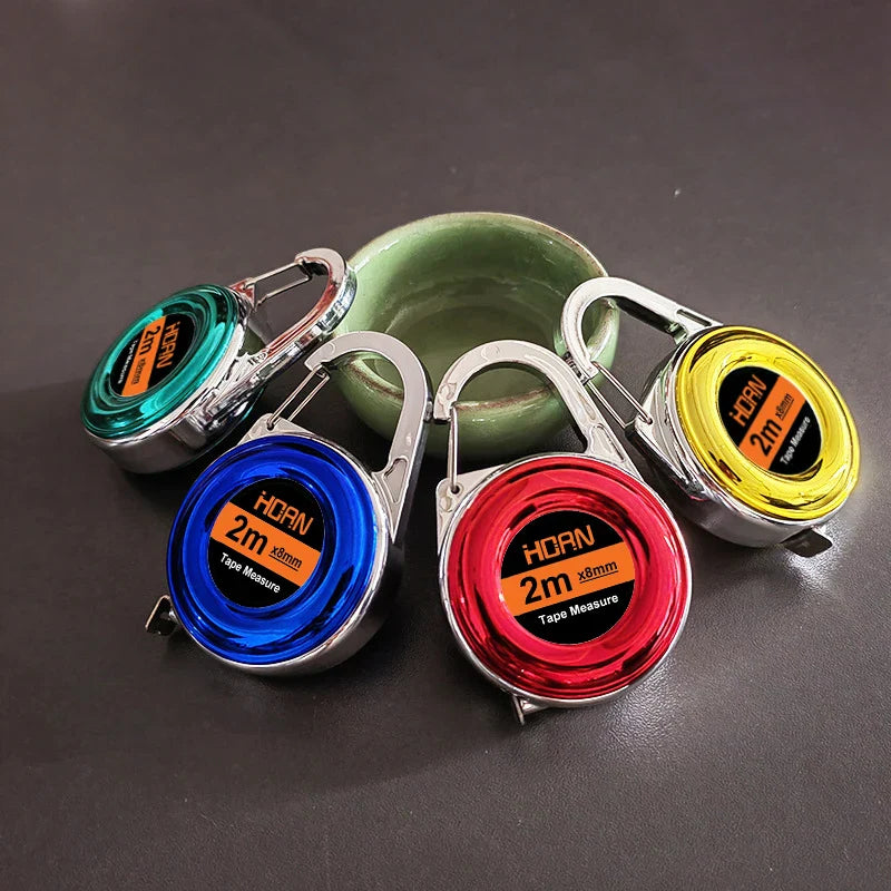 Mini Keychain Tape Measure | Portable 2m Steel Tape Ruler