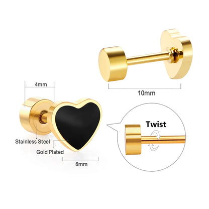 Cute Acrylic Animal Stud Earrings | Surgical Steel Hypoallergenic Earrings for Women and Girls