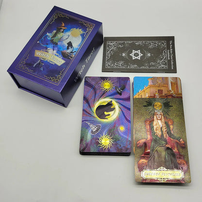 Nouveau Tarot Rider Waite en plastique, dorure à chaud, cartes de divination exquises pour jeu de société, pour collection.