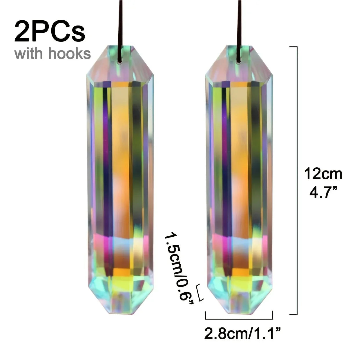 Lot de 2 attrape-soleil en cristal de 12 mm pour décoration de mariage ou de fête à la maison