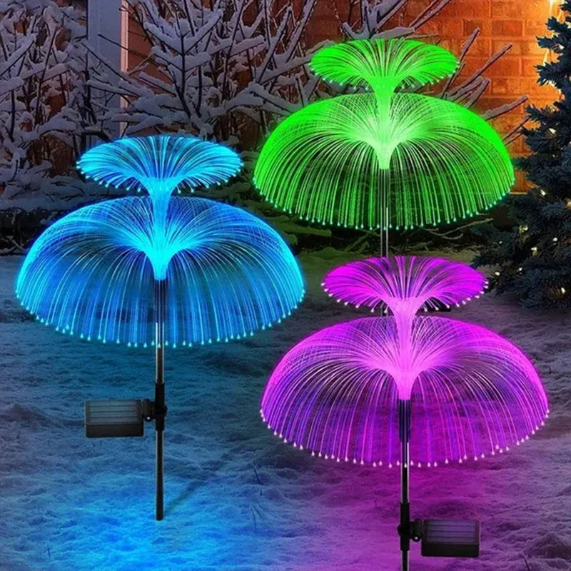 Solar Jellyfish Garden Lights Outdoor Color Changing LED Landscape Pathway Lamp