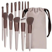 13-Piece Makeup Brush Set | Complete Eye Shadow, Concealer & Powder Brush Kit