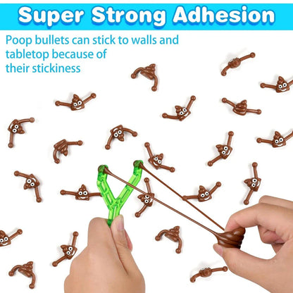 5Pcs Funny Poop Sticky Squishy Rubber Flying Finger Novelty Stress Relief Toys | Ejection Stretchy Stress Relief Party Favors