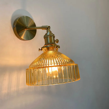 Green Glass Wall Sconce – Art Deco Light for Living Room, Hallway & Bedroom