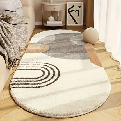 VIKAMA Alfombra de suelo suave y cálida para mesita de noche, alfombra sencilla de alta gama para sofá de dormitorio, alfombra lavable e impermeable, alfombra adecuada para la decoración del hogar.