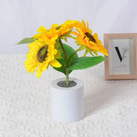 Sunflower LED Night Light USB Rechargeable Bedside Table Lamp Kids Room Decor