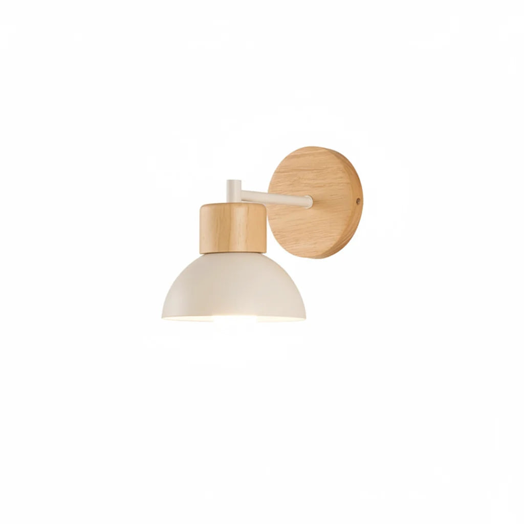 Nordic Wood LED Wall Lamp Bedside Sconce for Bedroom Staircase Balcony