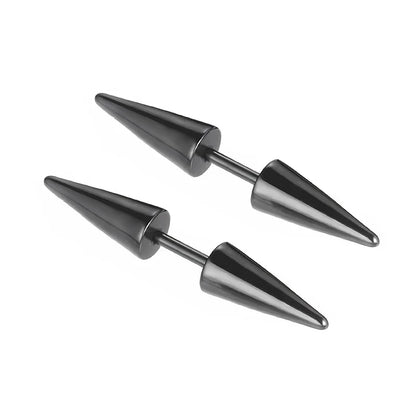 Black Punk Cross Hoop Earrings | Stainless Steel Unisex Jewelry