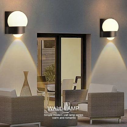 Applique Murale LED Étanche IP66 8W Lampe Extérieure Intérieure pour Porche Balcon