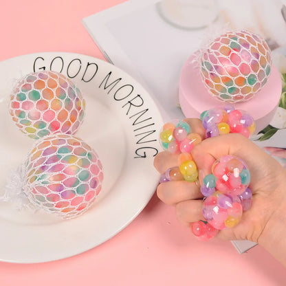 Rainbow Bead Stress Ball | Sensory Fidget Toy for Focus and Relaxation