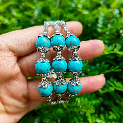 Nouveau Bracelet à Trois Rangs Style Ethnique Ridge