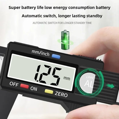 Digital Caliper 150mm LCD Display | Carbon Fiber Electronic Measuring Tool