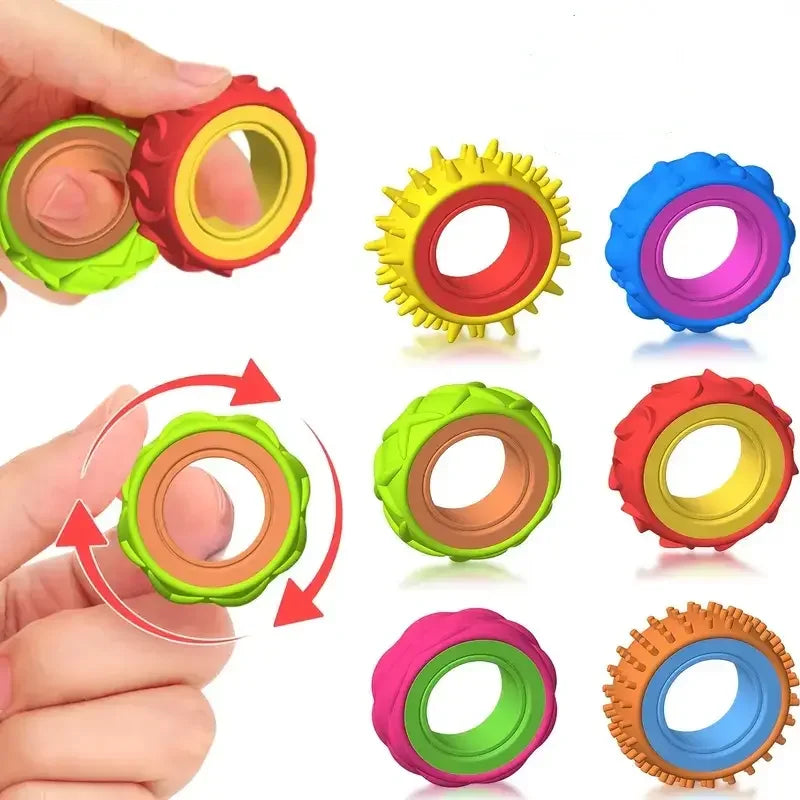 Bague Fidget Rotative | Jouet Sensoriel Anti-Stress pour Adultes et Enfants