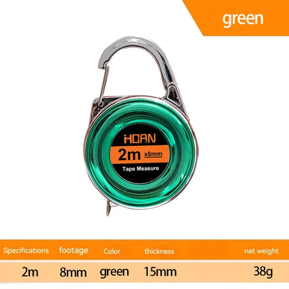 Mini Keychain Tape Measure | Portable 2m Steel Tape Ruler