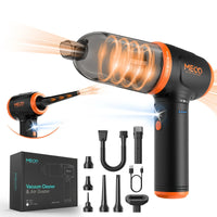 MECO 4-in-1 Air Duster – 110000RPM Electric Keyboard & PC Cleaner with LED