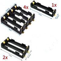 18650 Battery Holder Box | 1x 2x 4x 18650 SMT Battery Storage Case with Bronze Pins
