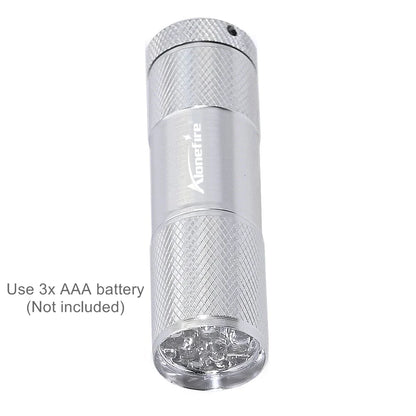 Alonefire 9 LED Mini Flashlight | Compact Portable Aluminum Torch