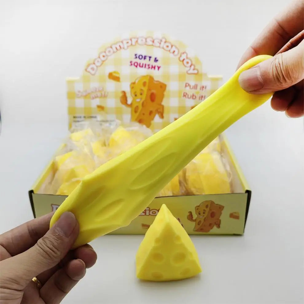 Adult Squeeze Toy Simulation Cheese | Soft Sticky Slow Rebound Decompression Fidget