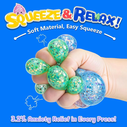 Squishy Poo Stress Ball | Novelty Glitter Fidget Toy for Stress Relief