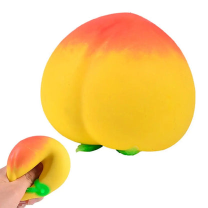 Jouet anti-stress en forme de pêche douce | Remonte lentement pour enfants et adultes