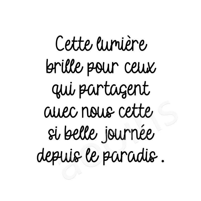 French Lantern Memorial Vinyl Decal Sticker | Wedding and Remembrance Wall Decor