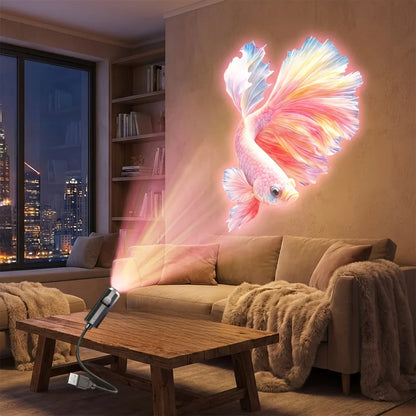 Ocean USB Projector Night Light | 8 Replaceable Lamp Sheets for Ambient Home Ceiling Lighting