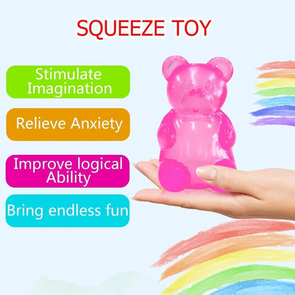 Squishy Mini Cute Bear Maltose Squeeze Toy | Stress Relief Fidget Sensory Toy for Kids and Adults