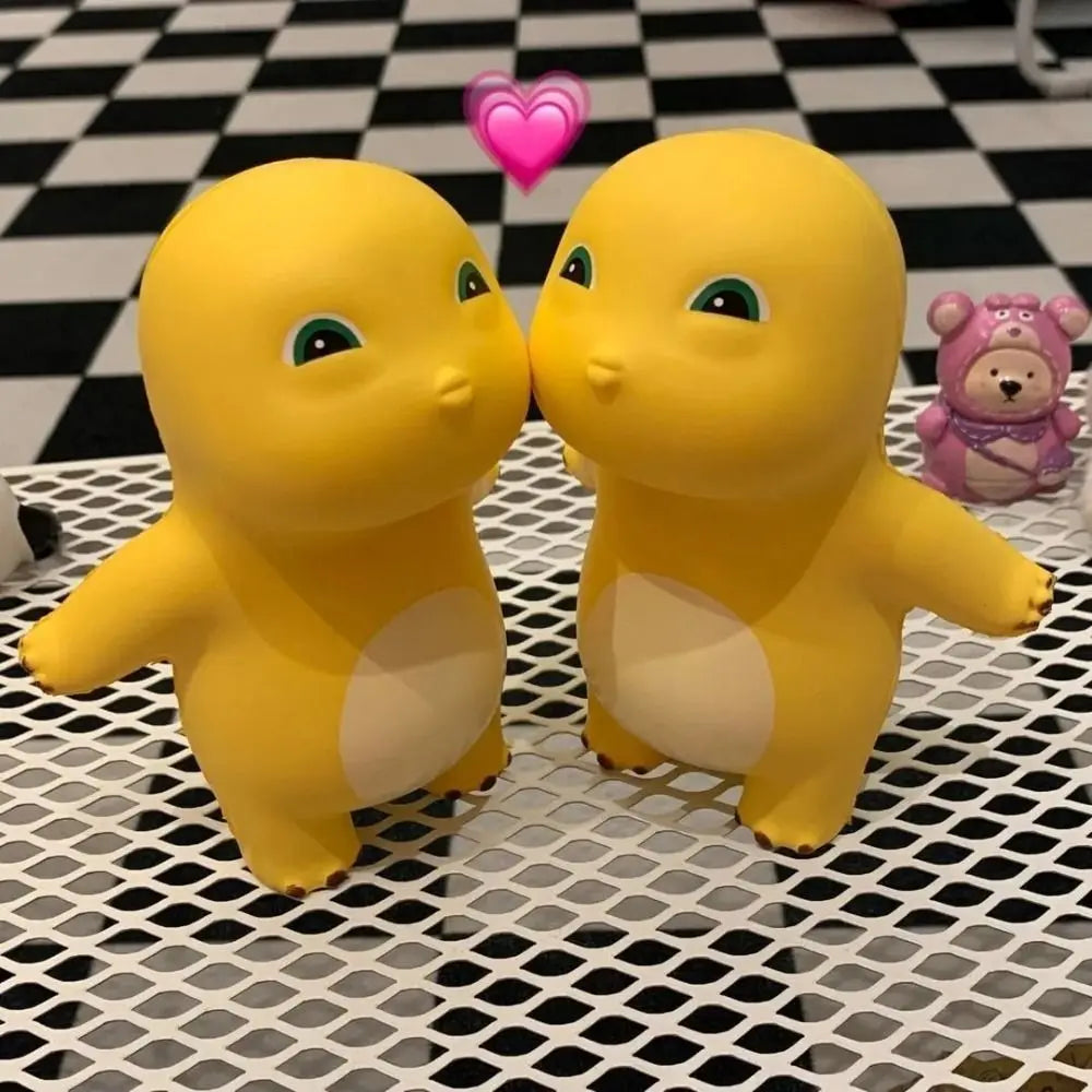 Funny Kiss Milk Dinosaur Squeeze Toy | Cute Yellow Nailong Kawaii Stress Relief Doll