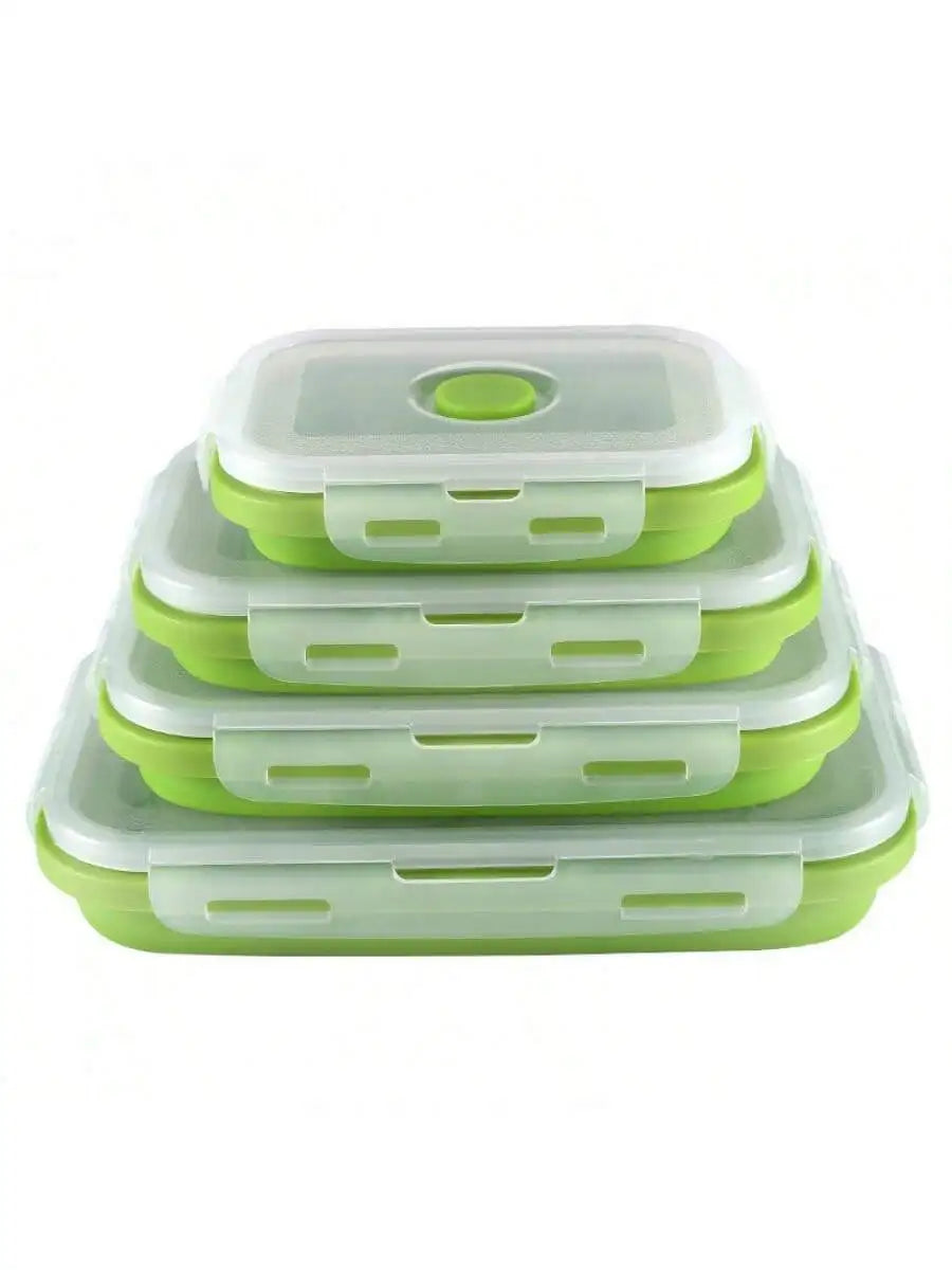 Foldable Silicone Lunch Box | Portable Thermal Food Container for Outdoor Picnic