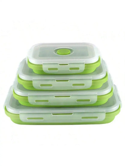 Foldable Silicone Lunch Box | Portable Thermal Food Container for Outdoor Picnic