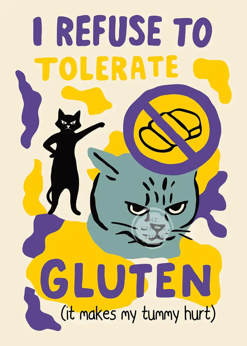 Affiches drôles de mèmes de chats, bande dessinée japonaise de chat, art de la culture des mèmes Internet, impression sur toile, décoration moderne de salon, chambre à coucher, cadeau
