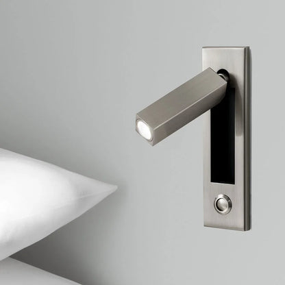 Applique Murale LED, Lampe de Lecture de Nuit, Luminaire de Tête de Lit pour Hôtel, Lampe de Chevet Artistique, Interrupteur à Poussoir, Puce Cree, 220V