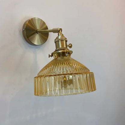 Green Glass Wall Sconce – Art Deco Light for Living Room, Hallway & Bedroom