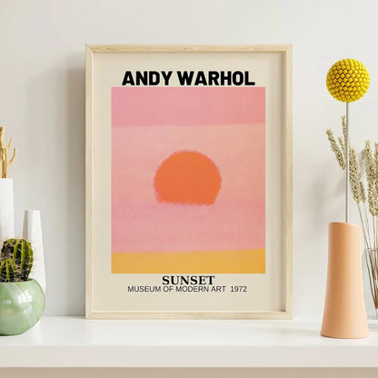 Tableaux muraux de galerie moderne Picasso Andy Warhol Peinture sur toile murale orange Affiches pour la décoration intérieure du salon