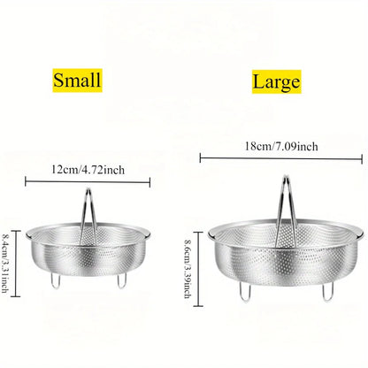 Universal Stainless Steel Steamer Basket | 304 Food-Grade Insert for Rice Cooker/Instant Pot | Dishwasher-Safe Multifunction Col