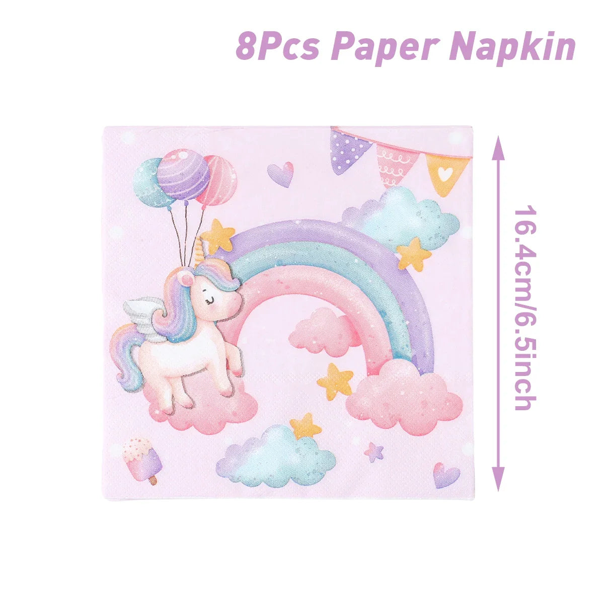 Set de vaisselle jetable licorne Assiettes Gobelets Serviettes Décoration de fête d'anniversaire Enfants Garçon Fille Fournitures de fête d'anniversaire de mariage